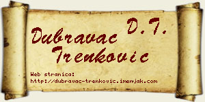 Dubravac Trenković vizit kartica